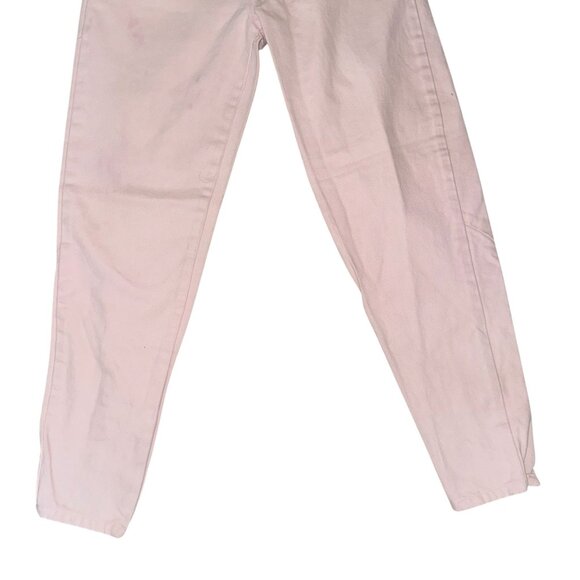 Vintage Jordache Skinny Tapered Leg Juniors Jeans 7 8 27 Pink Heart Buttons - Picture 4 of 9